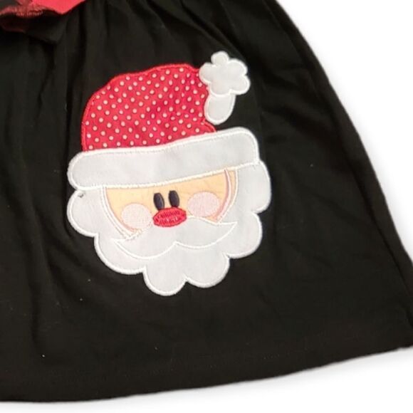 LIKE NEW! Christmas Tunic Santa Patch Buffalo Plaid Long Sleeve Dress  - Picture 2 of 3